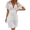 LKRSEEF Pareo Donna Mare Abito Bianco Estivo Copricostumi Caftani Estivi Costume Rosso Abiti Spiaggia Cotone Leggero Vestiti Vestito Camicia Completi Vestitino Copri Moda da Prendisole Corto Abitini