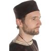 Hemad Cappello medievale in lana da uomo - M-XL Marrone, Grigio, Nero, Rosso, Marrone, XXL