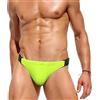 RQPYQF Costume Slip Uomo, Costume Mare Piscina Nuoto Slip Uomo Fibbia Doppia YK77 (Giallo, M)