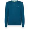 SUN68 Maglia Girocollo Uomo Blue Navy K44125 Maglione Round Double Rib Sun 68