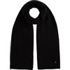 Tommy Hilfiger Uomo Sciarpa Flag Pima Cotton Cash in Maglia a Costine, Nero (Black), Taglia Unica