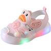 Generisch 2026 Luce LED Scarpe per Bambini Sandali per Bambini Sandali per Ragazzi con Solette Morbide Scarpe da Spiaggia per Bambini Sandalo Casual Scarpe Cartone, Colore: rosa., 18 EU