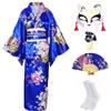 CRFASIBE 5 Pezzi Kimono Donna Giapponese, Tradizionale Yukata per Carnevale