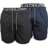 JACK & JONES Costume da bagno da uomo, 2 pezzi, Black/Dark Navy, XL