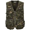 Bienwwow Gilet mimetico da uomo Outdoor Casual Multi-tasche Capispalla Pesca Fotografia Camo Gilet,Uomo Estate Quick Dry Gilet Utility Campeggio Caccia Lavoro Avventura Gilet, 1, XXL