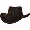 Black Jungle Kimbolton Cappello in Pelle, Cappello Australiano, Stile Cowboy (M, Marrone)