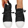 Hsternexy Scarpe da donna piatte - Pizzo Dirndl Trachten Sneaker in rete traspirante scarpe estive bianche da sposa scarpe da tennis sportive scarpe da ginnastica, B01 Nero, 42 EU