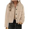 Cocila Giacche in Pelle Scamosciata per Donna 2025 Giacca Casual con Bottoni Corta Autunnali A Maniche Lunghe Cappotti Abiti da Lavoro Cardigan Taglia Giacchetto Pelle Nero Donna Abbigliamento
