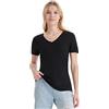 Merino Protect 100% Lana Merino Magliette Donne Collo V Maniche Corte Resistenza Odore Strato Base Viaggio Escursionismo Base Layer