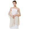 BEAUTELICATE Scialle Donna Elegante Crêpe Stola Estivo Leggera Coprispalle per Matrimonio Sposa Festa Cerimonia Abito (Nudo, Taglia unica)