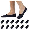CALZITALY PACK 6-12 Paia Salvapiedi Unisex, Pedalini In Cotone, Fantasmini Scollati Uomo e Donna, Calzini Invisibili | 35-38, 39-42, 43-46 | Calzetteria Italiana (43-46, 12 Paia - Blu)