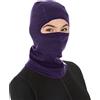 Minus33 Merino Wool Passamontagna invernale in 100% lana merino, maschera da sci, maschera per il viso, attrezzatura per il freddo, viola scuro, taglia unica