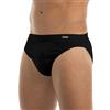 GARDA - 6 Minislip Uomo in Cotone Bielastico, Slip Basso Elastico Ricoperto 3470 (Nero, 3/S)