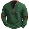 Generisch Maglione natalizio da uomo con chiusura lampo, divertente felpa con scritta sarcastica | top festivo per muffe di Natale, Stil_j02 verde, 5XL