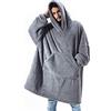 CAMEIRGOU Coperta Felpa Oversize Con Cappuccio, Coperta Indossabile In Morbido Pile Leggero Con Maniche E Tasca Frontale Per Donna Uomo Coperta Indossabile In Peluche Per Guardare La TV In Salotto