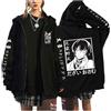 zhedu Bungou Stray Dogs Pullover con Cerniera Taglie Forti Felpe con Cappuccio Manga Anime Giapponesi Unisex per Adolescenti Harajuku Spalla Cadente Casual Hip Hop Streetwear (Color 06,XS)
