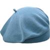 Melegari Berretto Basco Donna | 100% Cotone | Sofia Beret | Primavera Estate (IT, Numero, 55, 59, Blu Chiaro)