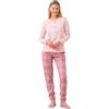 Noidinotte; more than pyjamas Noidinotte - Pigiama Donna Caldo Cotone Articolo Barboncino. - XL Rosa
