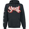 Ghost Papa Ring Uomo Felpa con Cappuccio Nero 50% Cotone, 50% Poliestere Regular