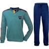Navigare Pigiama Uomo Caldo Pile Misure comode conformate 56-58-60 1739B (IT, Numero, 56, Regular, Regular, Verde mirto)