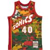 Mitchell & Ness Swingman Mesh Jersey Seattle Supersonics Asian Shawn Kemp, multicolore, S