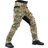 Generisch Pantaloni cargo da uomo lunghi da lavoro, grigi, pantaloni da caccia, slim fit, tattici, resistenti all'abrasione, per alpinismo, multi tasche, resistenti, pratici, da trekking Ripstop
