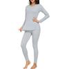 wirarpa Set di Intimo Termico in Cotone per Donne Pigiama Maglia | Lunga Giacca con Top e Pantaloni, Abbigliamento Termico per l'Autunno