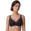 Selene, Reggiseno Contenitivo Donna in Pizzo, con Ferretto e Senza Imbottitura, Collezione Mariluz, Colore Nero, Taglia 7C