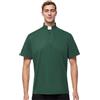 BPURB Camicia Polo Prete da Uomo con Colletto Sacerdote Camicia Clergyman a Maniche Corte per Clero