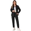 Allegra K Donna Corduroy Long Sleeve 2 Pezzi Shacket e Pantaloni | Tessuto Morbido con Tasche sul Petto e Laterali per Svago Quotidiano Viaggio e Jogging Chiusura con Bottoni