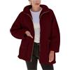 HAOLEI Felpa Donna Pile Invernale Caldo con Cerniera Giacca da Camera Donna Corta Senza Cappuccio Giacche Invernale con Pile Tinta Unita Maglia Peloso Sherpa Giubbotto Fleece Comoda