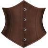SCARLET DARKNESS Cintura corsetto da donna, stile steampunk, vintage, con lacci, Marrone, 42
