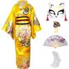 CRFASIBE 5 Pezzi Kimono Donna Giapponese, Tradizionale Yukata per Carnevale