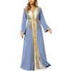 Vhersily Abaya da Donna a Fiori, Abiti Musulmani per Donne, Kaftan Marocchino con Stampa Floreale, Completo Elegante per Feste di Matrimonio, Celebrazioni del Ramadan Vestiti Primavera per Cocktail