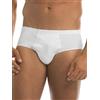 GARDA - 6 Slip Uomo Alto in Cotone Mercerizzato, Elastico Interno Art. 0924 (Bianco, 3/S)