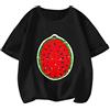 Asotagi 2022 Creativo Anguria Cambiare Paillettes T-Shirt Estate Cotone Flip Paillettes Manica Corta Tees per Ragazzi Ragazze Manica Corta
