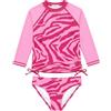 weVSwe Costume da Bagno per Bambine con Rash Guard Set Bambina Manica Lunga Due Pezzi Costume da Bagno Bikini Slip Costumi da Bagno 2 Anni