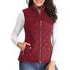 MISS MOLY Donna Piumini Ultraleggeri Gilet Imbottito Giacca Senza Maniche Cappotto Rosso - S