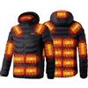 Generico Giacca Riscaldata Uomo Moto con Cappuccio, 19 Zone di Riscaldamento Cappotto Riscaldato, Gilet Riscaldato Uomo Donna per Attività All'Aperto(Black,M)