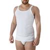 Felis Confezione da 3 Vogatore Spalla Stretta Uomo Classico, Cotone Costina, Top Canotta, Bianco, Traspirante e Comodo