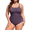 Tuopuda Costume da Bagno Intero Donna Taglie Forti Sexy Costumi Interi da Mare Piscina Push Up Imbottito Reggiseno Costumi Bikini Un Pezzo Spiaggia Beachwear L-4XL