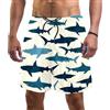 Luoweisi Costume da bagno da uomo con squalo, ad asciugatura rapida, con fodera in rete, multicolore, XL