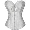 Generico Corsetto Nero Donna - Corsetto Top Donna Elegante Bustino Corsetti Stringivita Bustier Black Corset Nero Pizzo Gothic Costume Halloween Curvy Steampunk Corpetto Modellante