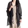 WLLDDDIU Bolero Donna Elegante,Cardigan Kimono da Donna Chiffon Lungo Costume da Bagno Copricostume da Spiaggia Bohémien Bikini Trasparente Scialle Top Camicetta Kimono Leggera Avvolgente Spolverin