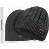 ASIILOVI Cappello Bluetooth Regali Natale, Berretto Bluetooth con Doppio Strato di Fodera in Lana, Adatto a Uomini, Donne e Adolescenti, 20 Ore di Riproduzione, Confezione Regalo per Natale