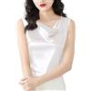 ORDOBO Canotta In Seta Per Donna - Top In Chiffon Donna Moda Estate Gilet Senza Maniche Abiti Da Lavoro Per Ufficio Abiti Da Festa Morbidi Ed Eleganti Streetwear Sexy Taglie Forti, Bianco, 7Xl