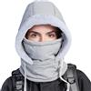 WANYIG Berretto invernale da donna, con sciarpa, set di balaclava, passamontagna invernale, sciarpa e cappello, impermeabile, antivento, da donna, maschera da sci per uomo e donna, grigio chiaro, 55