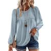 TUUHAW Maglia Donna Autunno Camicia Taglie Forti Pizzo Boho Grigio Verde 4XL