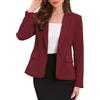 Allegra K Blazer Casual Lavoro Donna Maniche Lunghe Un Bottone Frontale Giacche Ufficio Spalline