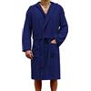 Karì Accappatoio Polo Unisex con Cappuccio 100% Cotone, Microspugna Salvaspazio da Viaggio, Uomo Donna, Taglie Calibrate 3XL 4XL 5XL 6XL (6XL, Bluette)